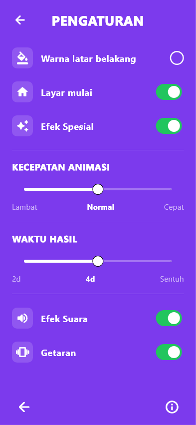Pengaturan Kecepatan & Warna